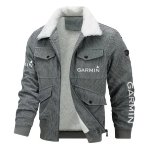 Garmin Exclusive LogoThickened Corduroy Jacket Carpenter QTCAP020125A01GA - Gray