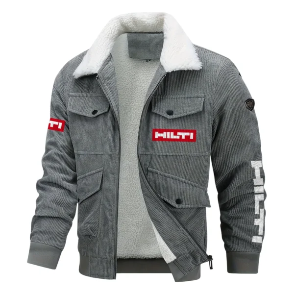 Hilti Exclusive LogoThickened Corduroy Jacket Carpenter QTCAP020125A01HIL - Gray