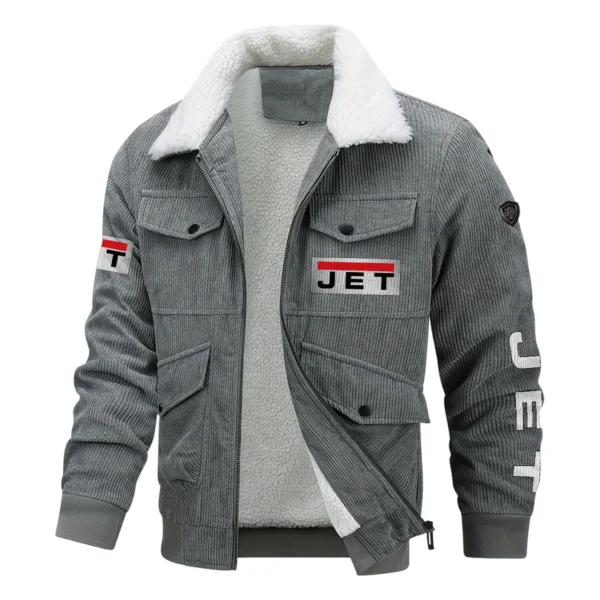 Jet Tools Exclusive LogoThickened Corduroy Jacket Carpenter QTCAP020125A01JT - Gray