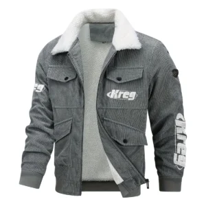 Kreg Tool Exclusive LogoThickened Corduroy Jacket Carpenter QTCAP020125A01KT - Gray