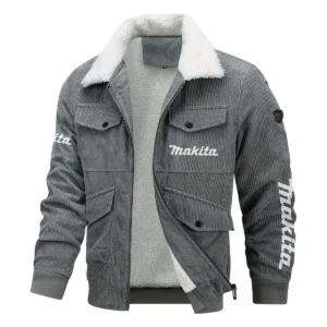 Makita Exclusive LogoThickened Corduroy Jacket Carpenter QTCAP020125A01MAK - Gray