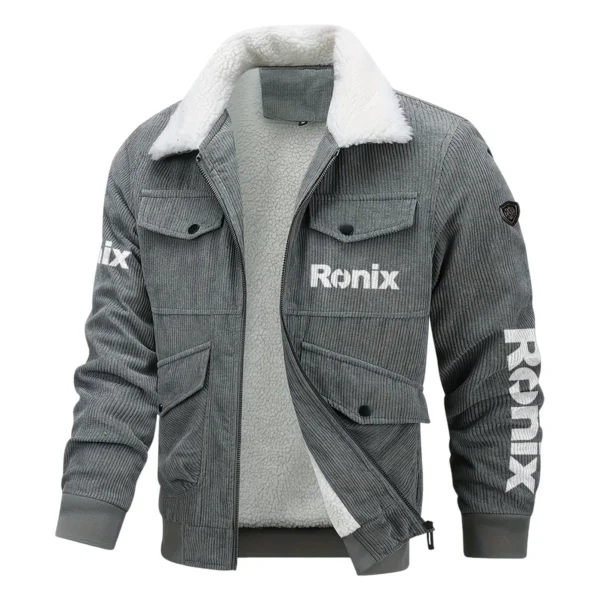 Ronix Exclusive LogoThickened Corduroy Jacket Carpenter QTCAP020125A01RO - Gray