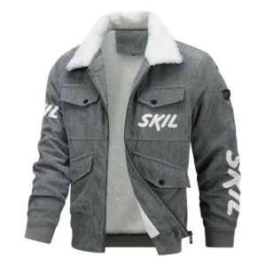 Skil Exclusive LogoThickened Corduroy Jacket Carpenter QTCAP020125A01SK - Gray