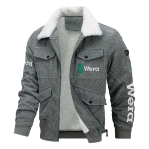 Wera Exclusive LogoThickened Corduroy Jacket Carpenter QTCAP020125A01WE - Gray