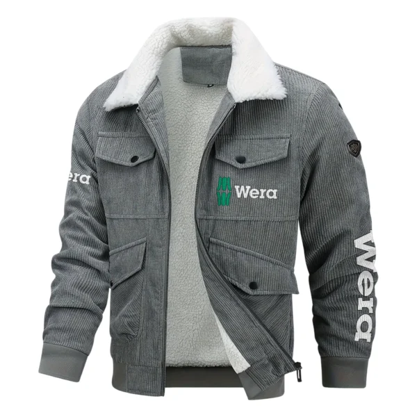 Wera Exclusive LogoThickened Corduroy Jacket Carpenter QTCAP020125A01WE - Gray