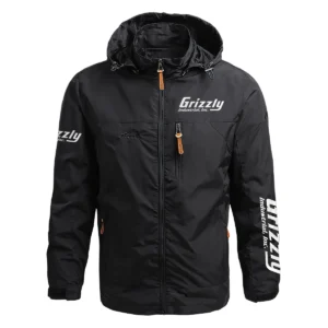 Grizzly Industrial Exclusive Logo Waterproof Outdoor Jacket Carpenter QTCAP311224A2GI - Black