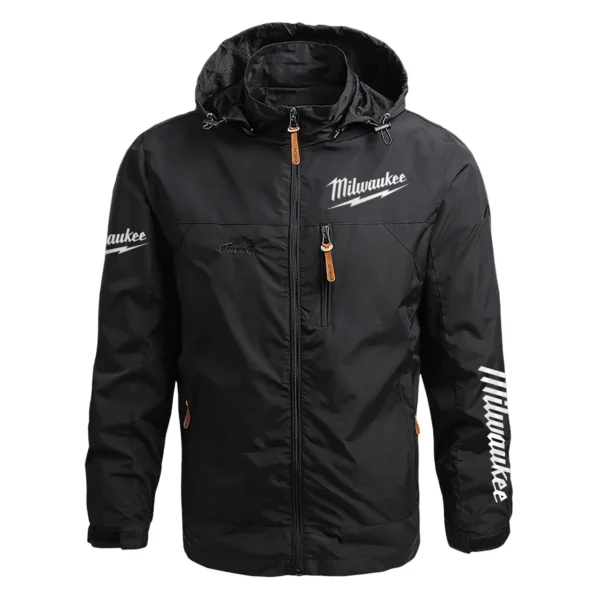 Milwaukee Exclusive Logo Waterproof Outdoor Jacket Carpenter QTCAP311224A2MIL - Black