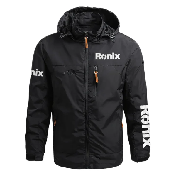 Ronix Exclusive Logo Waterproof Outdoor Jacket Carpenter QTCAP311224A2RO - Black