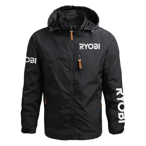 Ryobi Exclusive Logo Waterproof Outdoor Jacket Carpenter QTCAP311224A2RY - Black