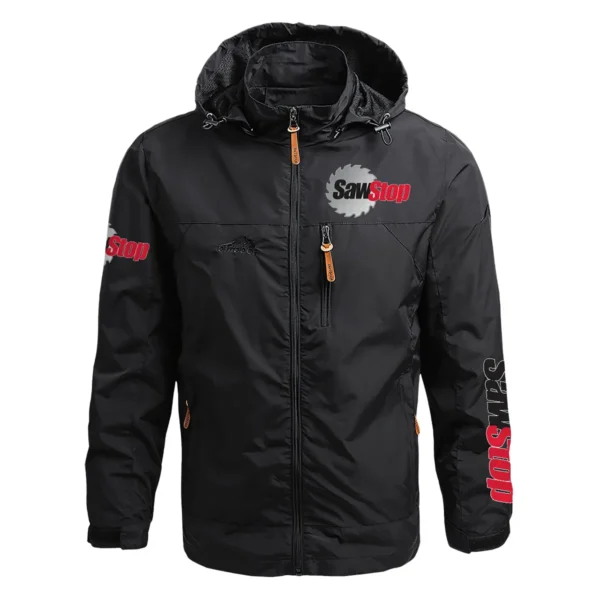 SawStop Exclusive Logo Waterproof Outdoor Jacket Carpenter QTCAP311224A2SAW - Black