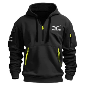 Mizuno Brand Exclusive Logo Fashion Hoodie Half Zipper HOBRA121124A01MIZHHZ - Black