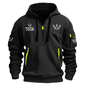 Special Release Arccos Golf DP World Tour Exclusive Logo Fashion Hoodie Half Zipper HODP141124A01ARHHZ - Black