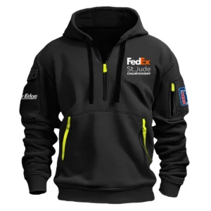 Tour Edge FedEx St. Jude Championship Exclusive Logo Fashion Hoodie Half Zipper HOFED191224A01TEHHZ - Black