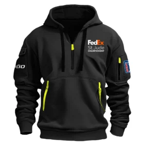 XXIO FedEx St. Jude Championship Exclusive Logo Fashion Hoodie Half Zipper HOFED191224A01XXHHZ - Black