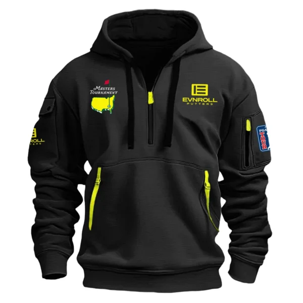 Special Release Evnroll Putters Masters Tournament Exclusive Logo Fashion Hoodie Half Zipper HOMT041124A1EPHHZ - Black