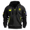 Special Release FootJoy Masters Tournament Exclusive Logo Fashion Hoodie Half Zipper HOMT041124A1FJHHZ - Gray