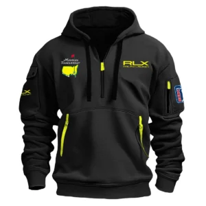 Special Release Ralph Lauren RLX Masters Tournament Exclusive Logo Fashion Hoodie Half Zipper HOMT041124A1RLXHHZ - Black