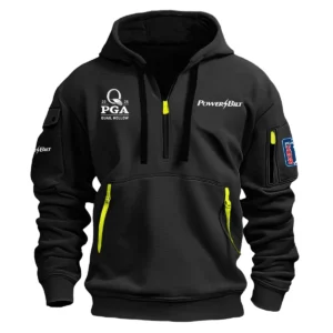 Special Release PowerBilt 2025 PGA Championship Exclusive Logo Fashion Hoodie Half Zipper HOPGC041124A1PBHHZ - Black