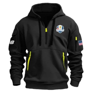 New Balance Ryder Cup Exclusive Logo Fashion Hoodie Half Zipper HORC171224A01NBHHZ - Black