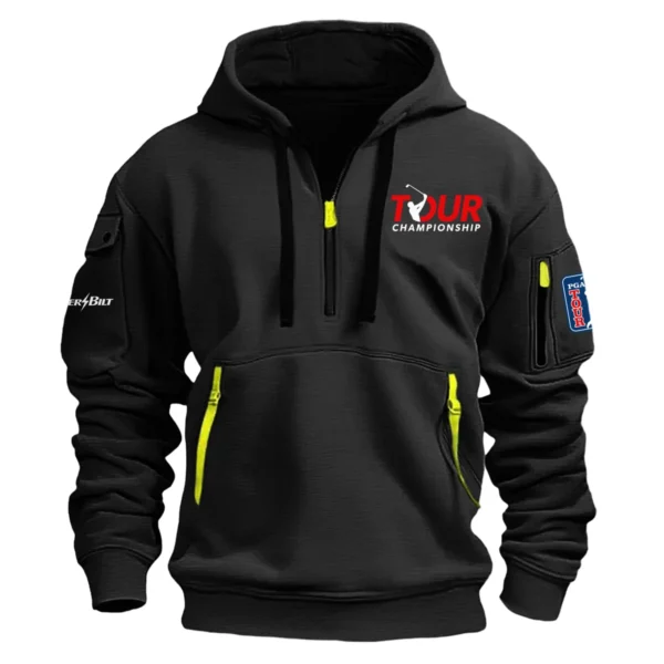 PowerBilt TOUR Championship Exclusive Logo Fashion Hoodie Half Zipper HOTC171224A01PBHHZ - Black