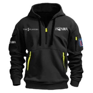 Honma The Players Championship Exclusive Logo Fashion Hoodie Half Zipper HOTPS101224A01HOHHZ - Black