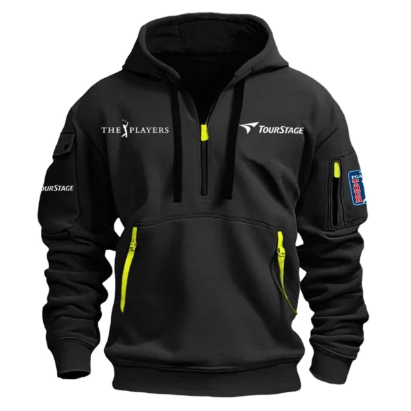 Tourstage The Players Championship Exclusive Logo Fashion Hoodie Half Zipper HOTPS101224A01TOUHHZ - Black