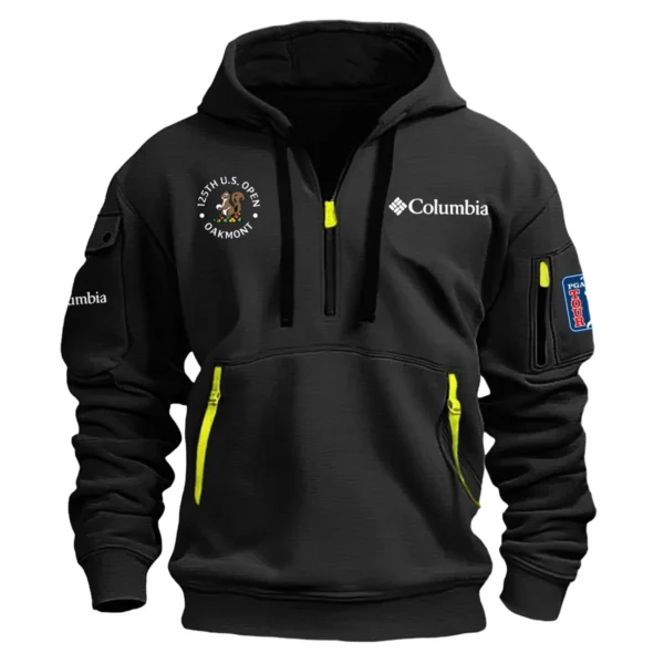 Special Release Columbia 125th U.S. Open Exclusive Logo Fashion Hoodie Half Zipper HOUSG041124A1COLHHZ - Black