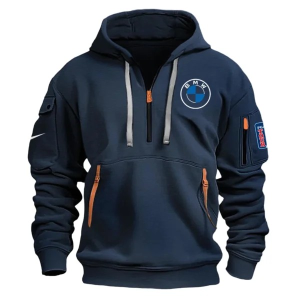 Nike BMW PGA Championship Exclusive Logo Fashion Hoodie Half Zipper HOBMW191224A01NKHHZ - Navy