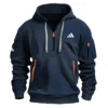 Adidas Brand Exclusive Logo Fashion Hoodie Half Zipper HOBRA121124A01ADHHZ - Khaki