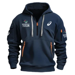 Special Release Asics DP World Tour Exclusive Logo Fashion Hoodie Half Zipper HODP141124A01ASHHZ - Navy