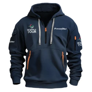 Special Release PowerBilt DP World Tour Exclusive Logo Fashion Hoodie Half Zipper HODP141124A01PBHHZ - Navy