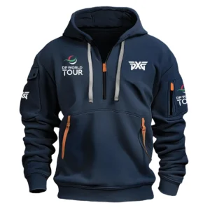 Special Release PXG Golf DP World Tour Exclusive Logo Fashion Hoodie Half Zipper HODP141124A01PXGHHZ - Navy