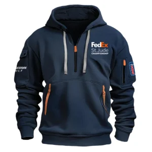 Bridgestone Golf FedEx St. Jude Championship Exclusive Logo Fashion Hoodie Half Zipper HOFED191224A01BRHHZ - Navy