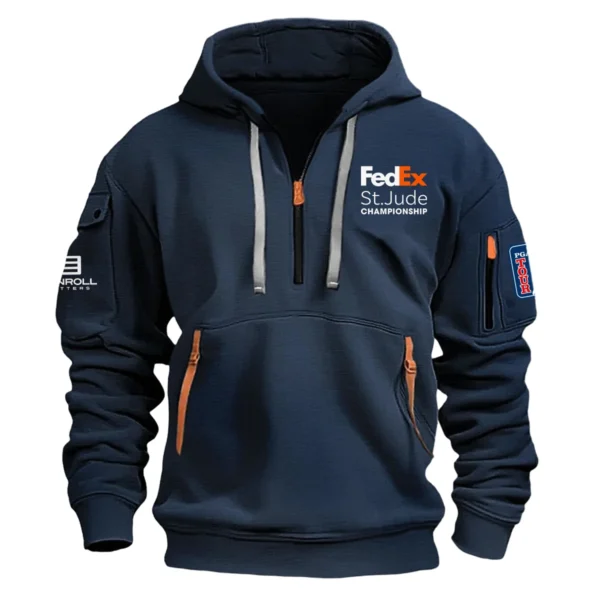 Evnroll Putters FedEx St. Jude Championship Exclusive Logo Fashion Hoodie Half Zipper HOFED191224A01EPHHZ - Navy