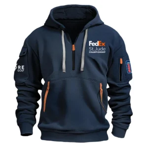 More golf FedEx St. Jude Championship Exclusive Logo Fashion Hoodie Half Zipper HOFED191224A01MORHHZ - Navy