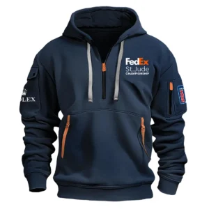 Rolex FedEx St. Jude Championship Exclusive Logo Fashion Hoodie Half Zipper HOFED191224A01ROXHHZ - Navy