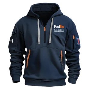 Under Armour FedEx St. Jude Championship Exclusive Logo Fashion Hoodie Half Zipper HOFED191224A01UAHHZ - Navy