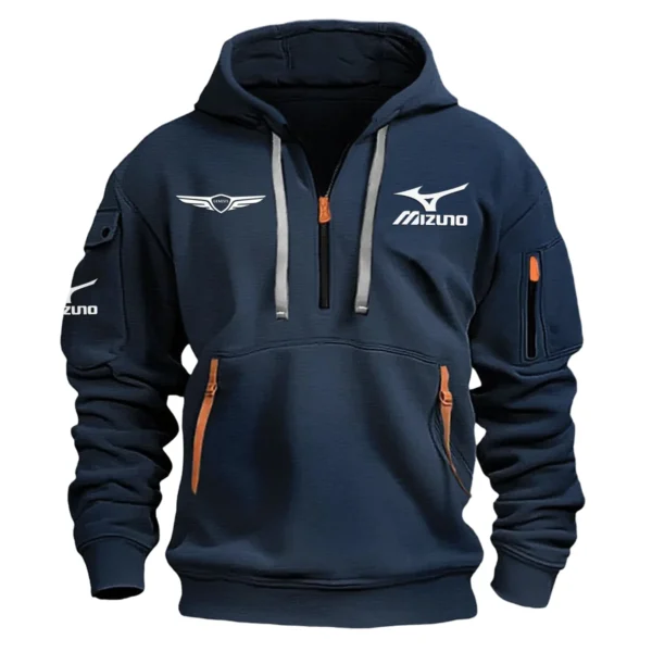 Mizuno Genesis Invitational Exclusive Logo Fashion Hoodie Half Zipper HOGEN221124A01MIZHHZ - Navy