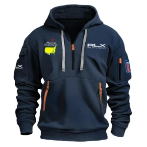 Special Release Ralph Lauren RLX Masters Tournament Exclusive Logo Fashion Hoodie Half Zipper HOMT041124A1RLXHHZ - Navy