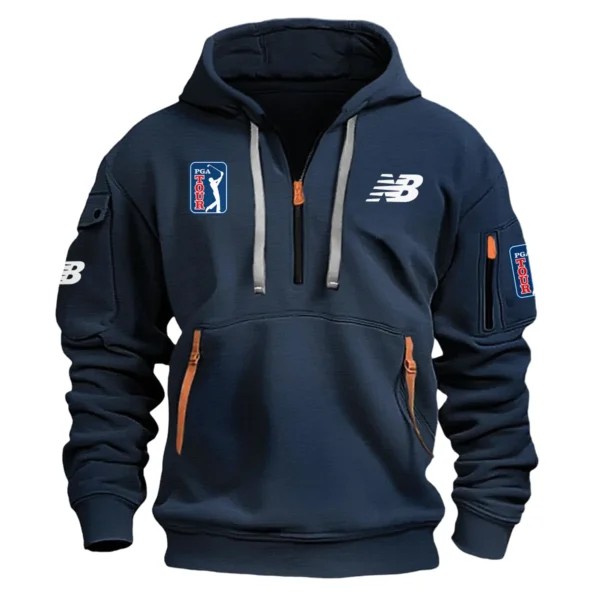 Special Release New Balance PGA Tour Champions Exclusive Logo Fashion Hoodie Half Zipper HOPGA041124A1NBHHZ - Navy