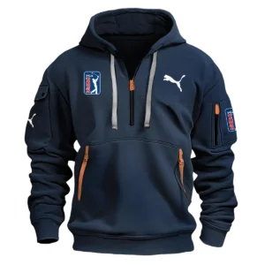 Special Release PUMA Golf PGA Tour Champions Exclusive Logo Fashion Hoodie Half Zipper HOPGA041124A1PUMHHZ - Navy