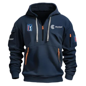 Cleveland Golf PGA Tour Champions Exclusive Logo Fashion Hoodie Half Zipper HOPGA261124A01CLHHZ - Navy