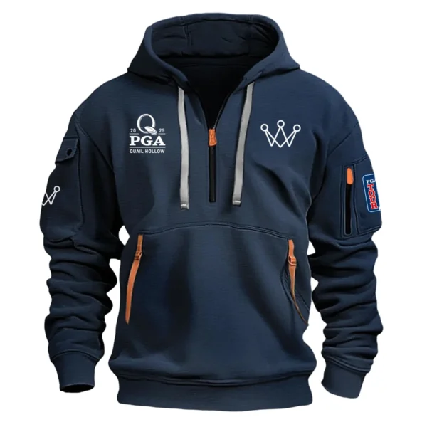 Special Release Arccos Golf 2025 PGA Championship Exclusive Logo Fashion Hoodie Half Zipper HOPGC041124A1ARHHZ - Navy