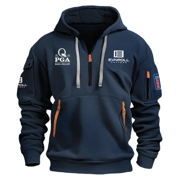 Special Release Evnroll Putters 2025 PGA Championship Exclusive Logo Fashion Hoodie Half Zipper HOPGC041124A1EPHHZ - Navy