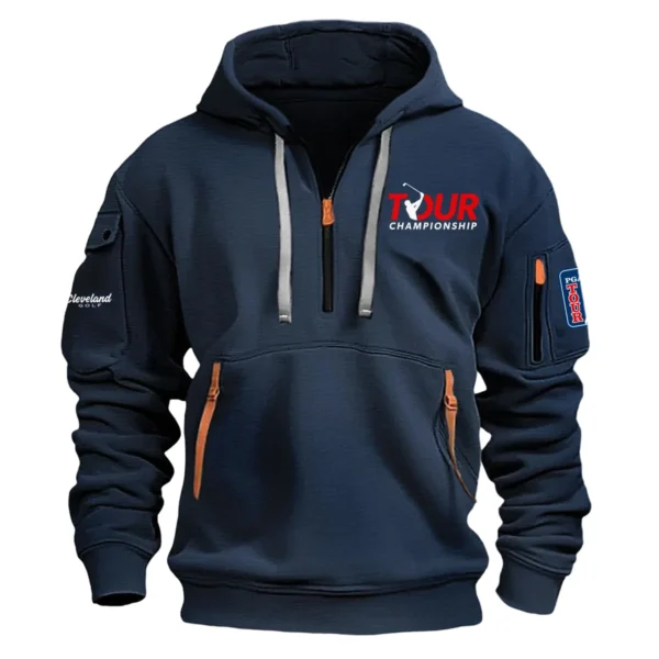 Cleveland Golf TOUR Championship Exclusive Logo Fashion Hoodie Half Zipper HOTC171224A01CLHHZ - Navy