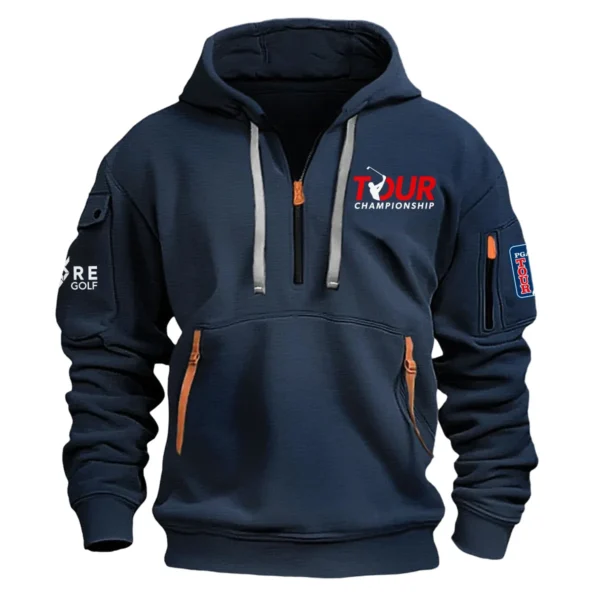 More golf TOUR Championship Exclusive Logo Fashion Hoodie Half Zipper HOTC171224A01MORHHZ - Navy