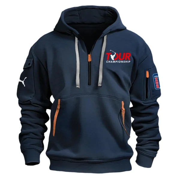 PUMA Golf TOUR Championship Exclusive Logo Fashion Hoodie Half Zipper HOTC171224A01PUMHHZ - Navy