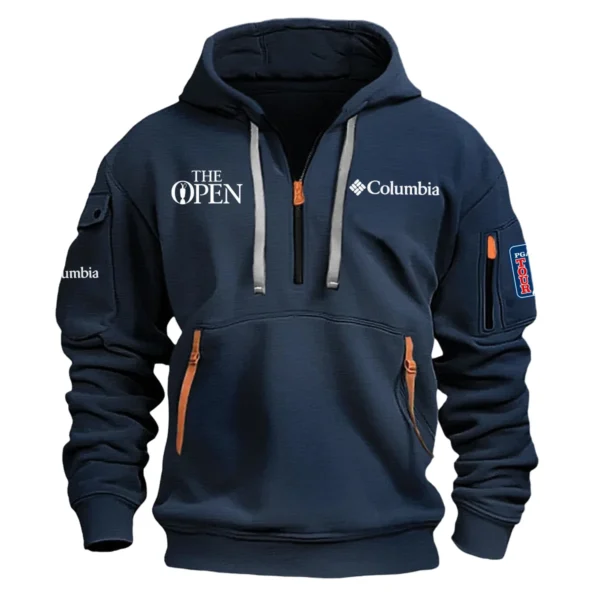 Special Release Columbia The Open Championship Exclusive Logo Fashion Hoodie Half Zipper HOTOP041124A1COLHHZ - Navy