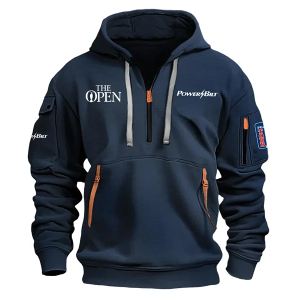 Special Release PowerBilt The Open Championship Exclusive Logo Fashion Hoodie Half Zipper HOTOP041124A1PBHHZ - Navy