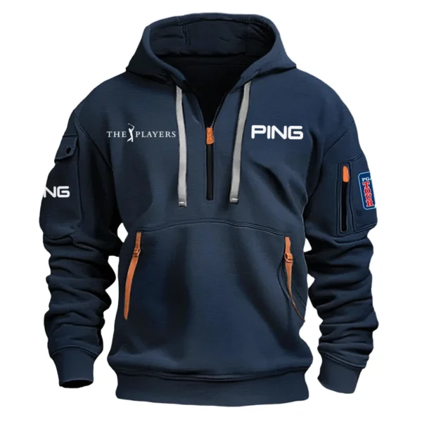 Ping The Players Championship Exclusive Logo Fashion Hoodie Half Zipper HOTPS101224A01PIHHZ - Navy